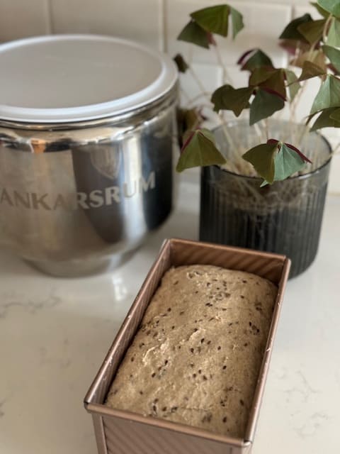 danish rye bread rising