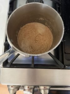 Scalding wheat bran