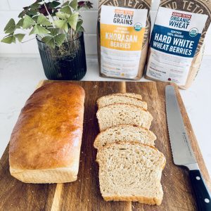 bread made with grains from ancient grains.com